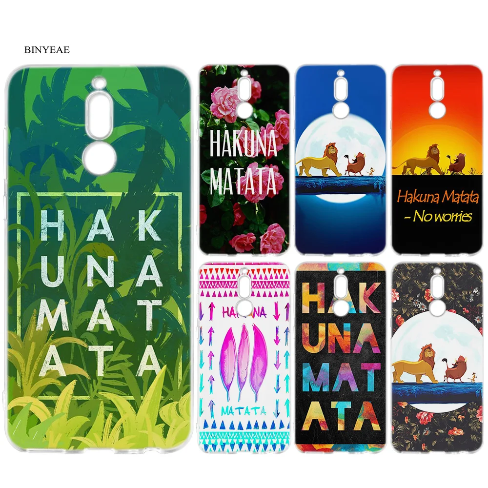

Silicone Cover Case for Huawei Mate 10 20 P10 P20 P30 Honor 9 10 Lite Pro P Smart 2019 Hakuna Matata Lion King Cute Coque Case