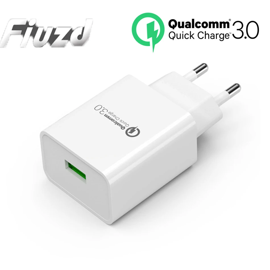 Fiuzd USB Charger 18W Quick Charge 3.0 Mobile Phone Charger for iPhone Fast QC 3.0 Charger for Huawei Samsung Galaxy S8 S9+ S101