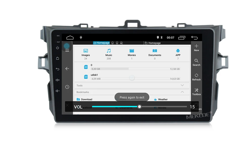 Perfect MEKEDE Car multimedia player Radio stereo Car Android 8.1 For toyota corolla 2007-2011 with Navigation Stereo  (No dvd) WIFI BT 12