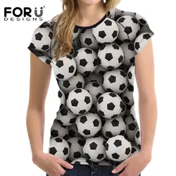 FORUDESIGNS/Модная Летняя женская футболка с 3D принтом, женская футболка с круглым вырезом, женская брендовая одежда с короткими рукавами
