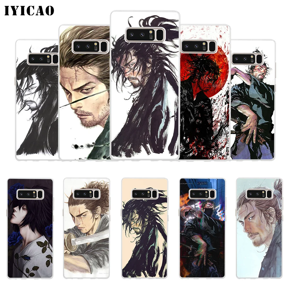

IYICAO cartoon Vagabond Soft Silicone Phone Case for Samsung A5 A6 A6 Plus A7 A8 A9 J3 J5 J7 Note 8 9 TPU Cover