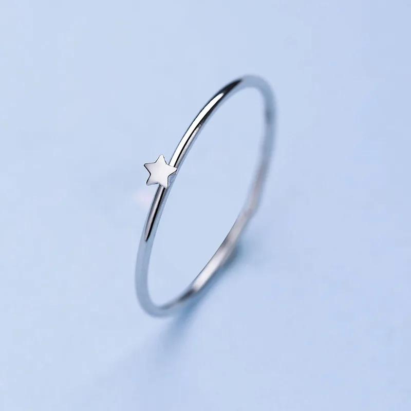 

S- S925 Sterling Silver Pentagram Silver Ring fashion element Silver Ring Factory