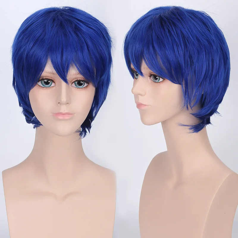 Coshome Naruto One Piece Fairy Tail Bleach Yato Cosplay Short Wig For Men Women Black Brown Yellow Red Blue Wigs (10)