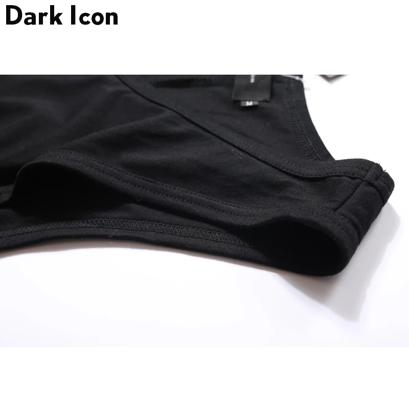 Мужская Уличная майка DARK ICON укороченная и длинная кофта в стиле хип хоп черная