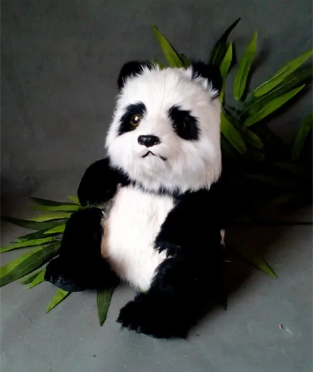 

simulation cute panda 31x22x31cm model polyethylene&furs sitting panda model home decoration props ,model gift d442