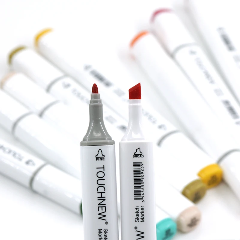 US $85.09 TOUCHNEW Sketch Markers Set 168 Colors Dual Head Alcohol Marker Pen For Drawing Comic Design Painting Pen Art Supplies