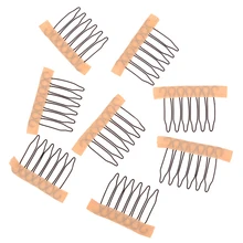 10/50/100 шт Нержавеющая сталь парик расчески для парик шапки зажимы для волос Лучший заколки для волос парики большие 6Theeth