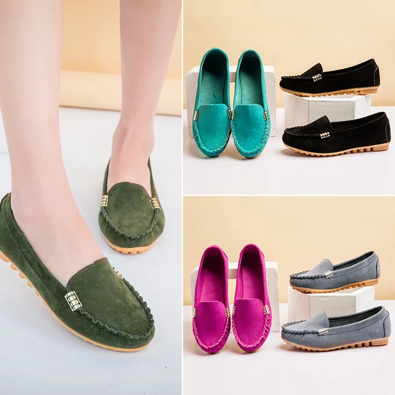 

Plus Size 35-43 Women Flats Slip on Flat Shoes Black Boat Shoes Big Size Woman Shoes Ladies Loafers Casual Shoes zapatos mujer
