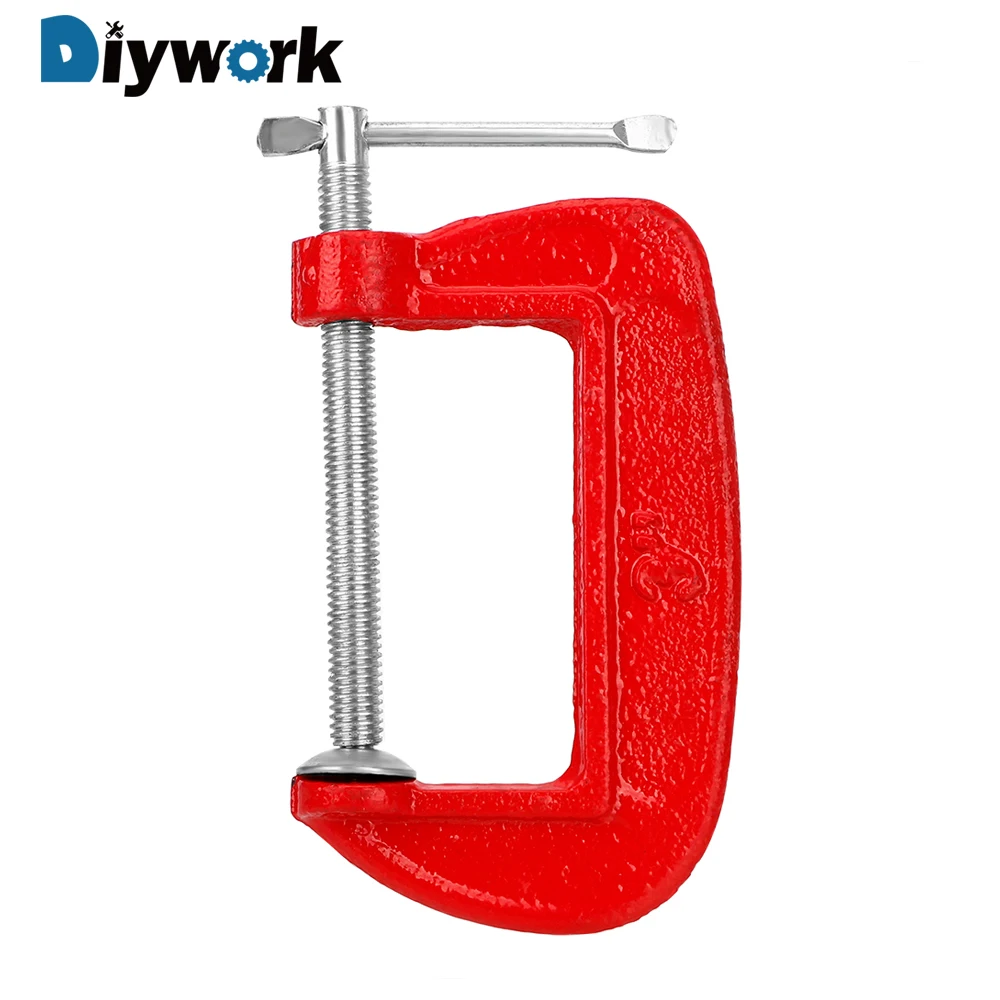 

DIYWORK Steel G type Woodworking Clamp Clamping Device Heavy Duty G Clamp 1" /3''Inch Adjustable DIY Carpentry Gadget