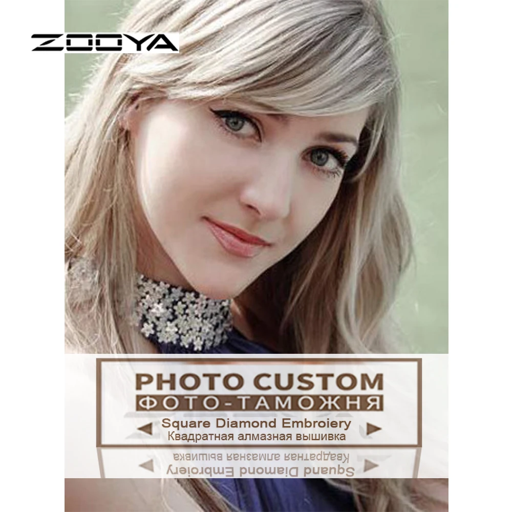

ZOOYA Picture Photos Custom Diy Diamond Painting Kit Full Rhinestone 3D Square Diamond Cross stitch Pasted Embroidery Family DZ1