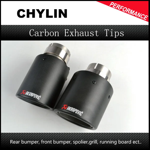 

Car-Styling One pair Inlet (51mm) Outlet (114mm) Carbon Exhaust End Tips Exhaust Muffler pipe For Audi car pipe tips