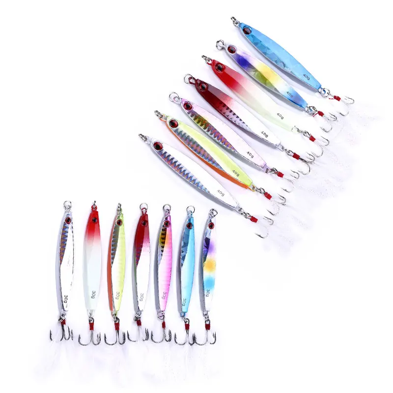 

7PCS Metal Lure Fishing Spoon Sea Fishing Hard Lure Bait Spoon Fishing Tackle Metal Jigging lures 14g 21g 30g 40g