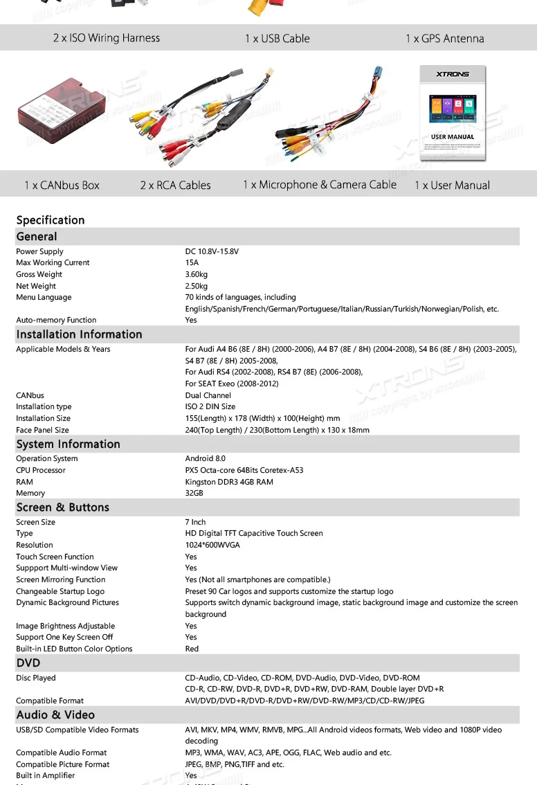 Flash Deal 7" Android 8.0 OS Car DVD Multimedia Radio for Audi A4 2000-2008 & S4 2003-2008 & RS4 2002-2008 with Multi-Window View Support 22 Flash Deal 7" Android 8.0 OS Car DVD Multimedia Radio for Audi A4 2000-2008 & S4 2003-2008 & RS4 2002-2008 with Multi-Window View Support 22