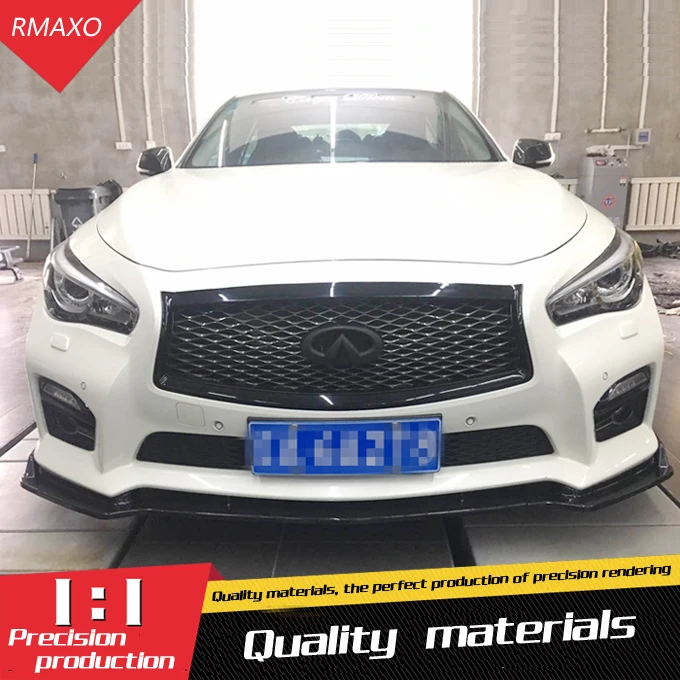 

For Infiniti Q50 Body kit spoiler 2015-2018 For Infiniti Q50 ABS Rear lip rear spoiler front Bumper Diffuser Bumpers Protector