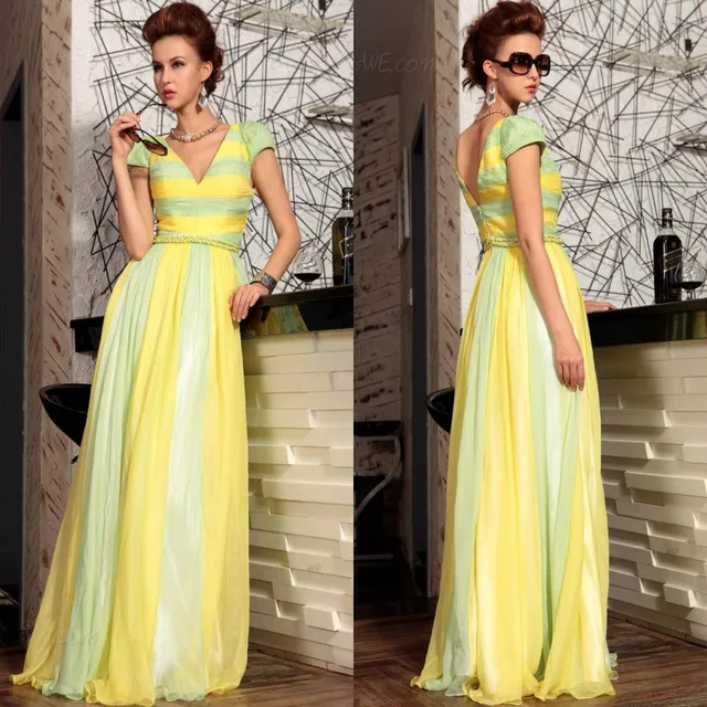 red and yellow combination gown