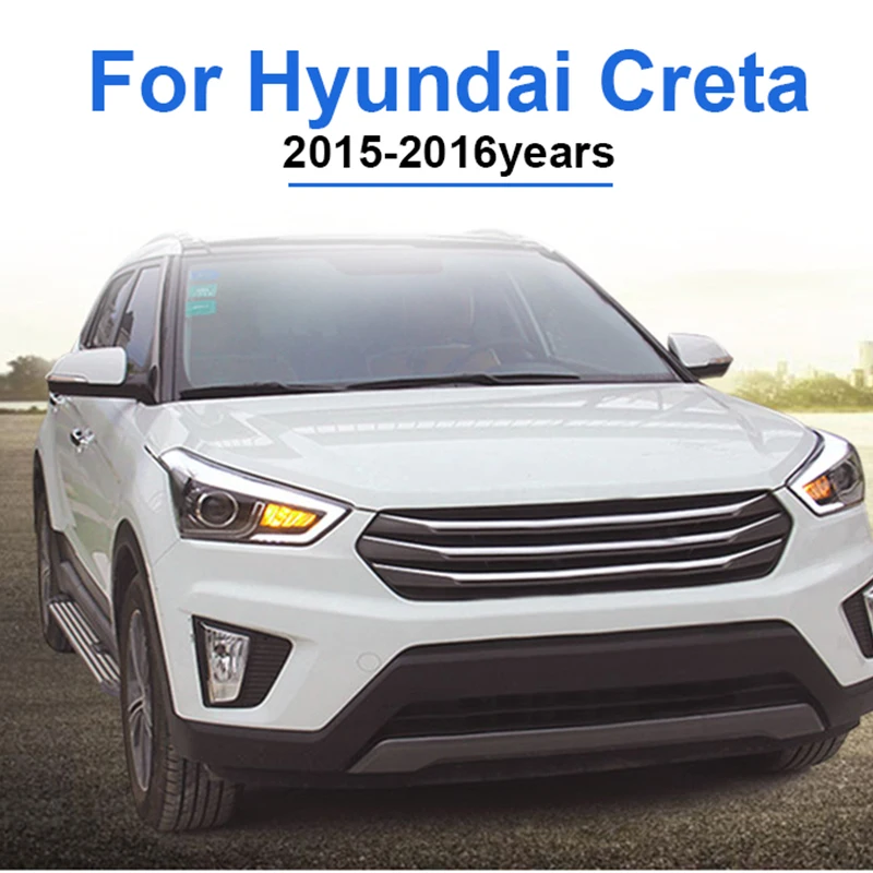Автомобильные фары в сборе для Hyundai Creta 2015 2016 IX25 DRL H7 D2H Hid Angel Eye Bi Xenon автомобильный
