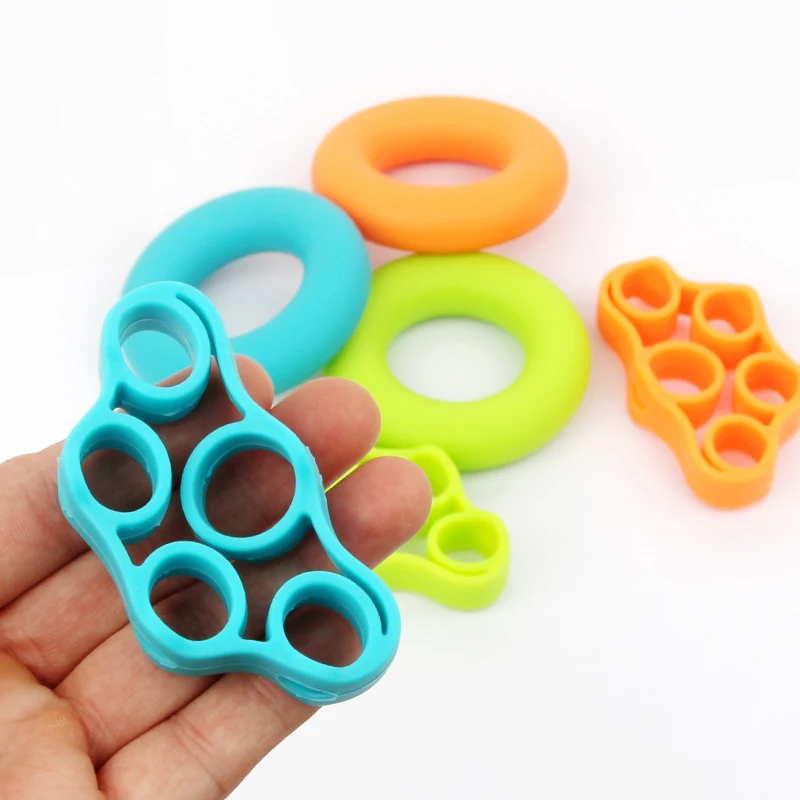 

2Pcs/set Hand Gripper Grip Silicone Ring Hand Resistance Band Finger Stretcher-Exercise Forearm Wrist Training Carpal Expander