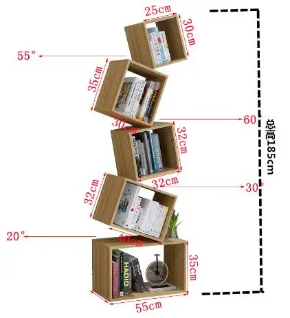 Луи Мода книжные шкафы подвеска простой посадочный баланс дисплей для хранения креативная комната для хранения