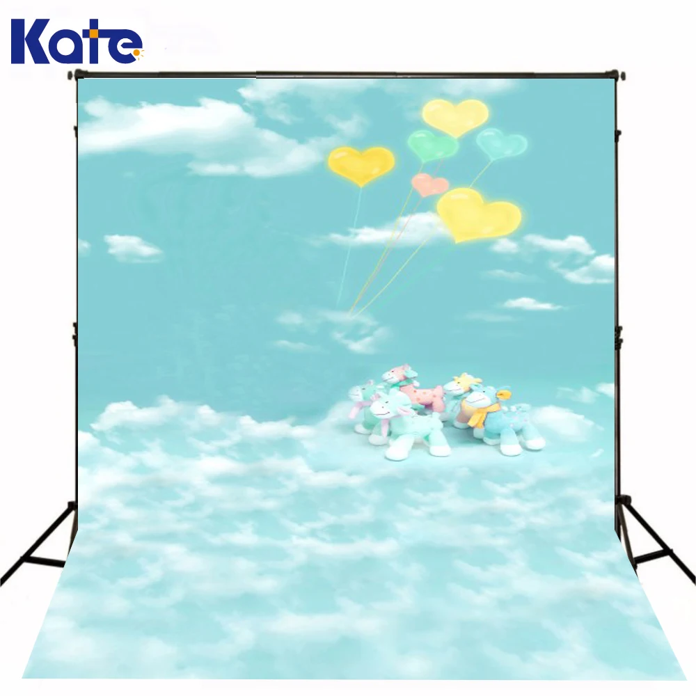 

200Cm*150Cm Backgrounds Peach Balloons Dancing Horses Clouds Of Heaven Photography Backdrops Photo Lk 1296