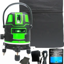 5 линий, 20 раз, зеленый лазерный уровень, 360 градусов, самонивелирующийся, для наружного лазерного измерения, диагностический инструмент, инструмент для лазерного уровня