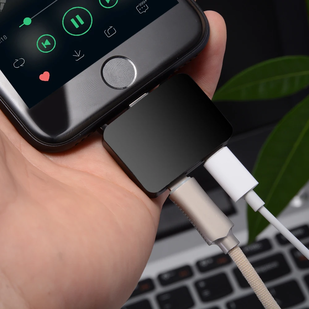 

5pcs For iPhone 7 8 Plus 2 in 1 Audio Charging Adapter iOS 11 3.5mm Headphone Jack AUX Charger Connector Converter For iPhone7
