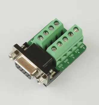

Free shipping DB9 femle 9 Pin Port Signals Breakout Board Screw terminals adapter plate DB9-M2