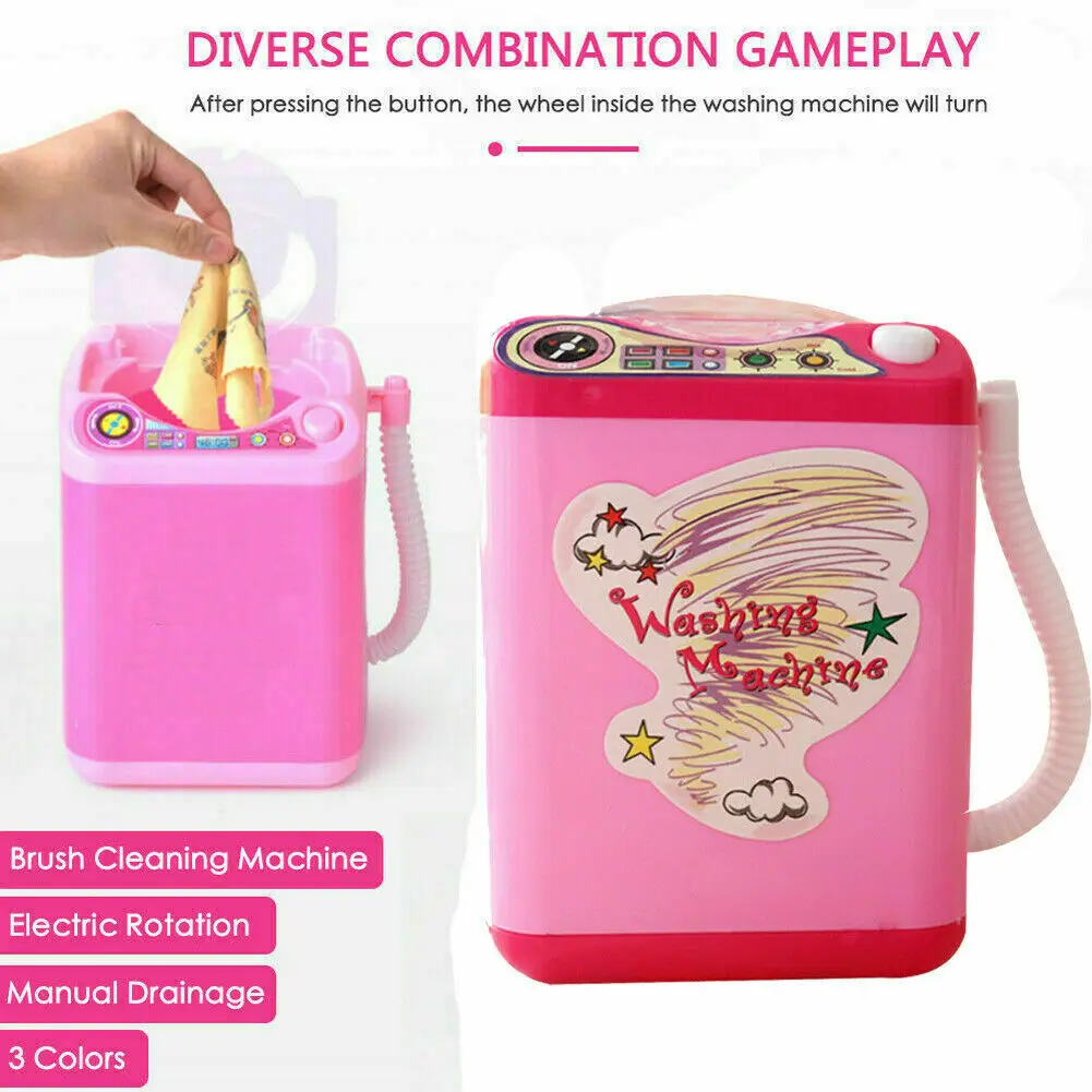 

2019 Newest Hot Mini Electric Washing Machine Cosmetic Sponge Makeup Brushes Cleaner Toy Wash Housekeeping Toys