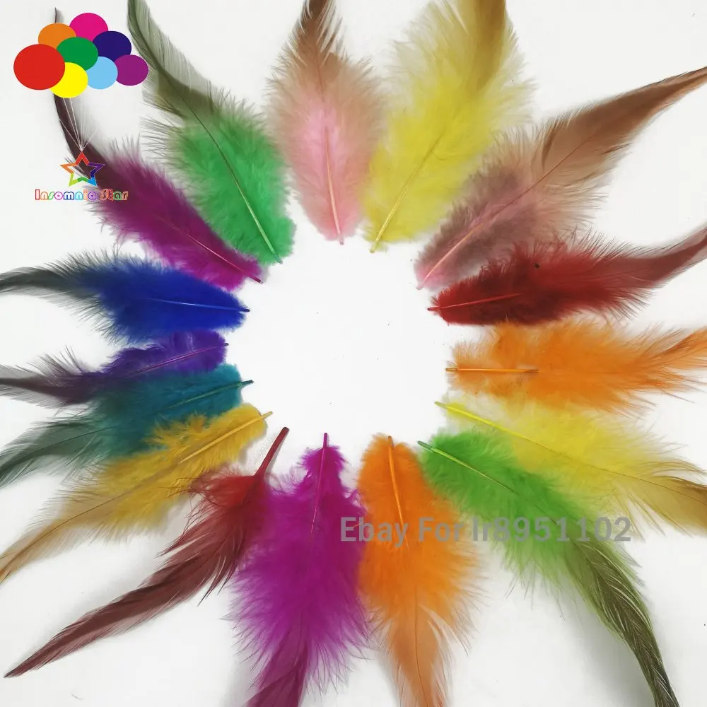 100 шт./лот Снежная роза красное седло для петуха Hackle Перья 4-6 ''inch10-15cm перья для рукоделия наращивание волос перо