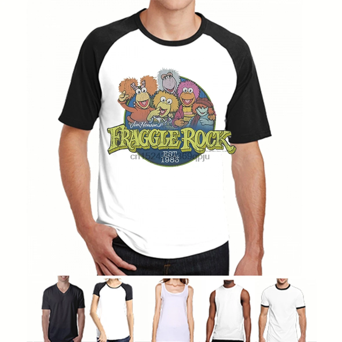 

Men T shirt s Fraggle Rock Circle Logo Jim Henson Licensed Adult T Shirt Grey funny t-shirt novelty tshirt women