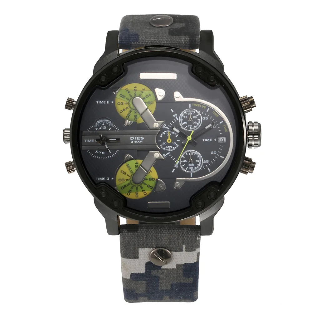 Prix pour Mode de MEURT Hommes Grand Cadran style Toile strap Date Calendrier quartz montre-bracelet D039 Prix pour Mode de MEURT Hommes Grand Cadran style Toile strap Date Calendrier quartz montre-bracelet D039