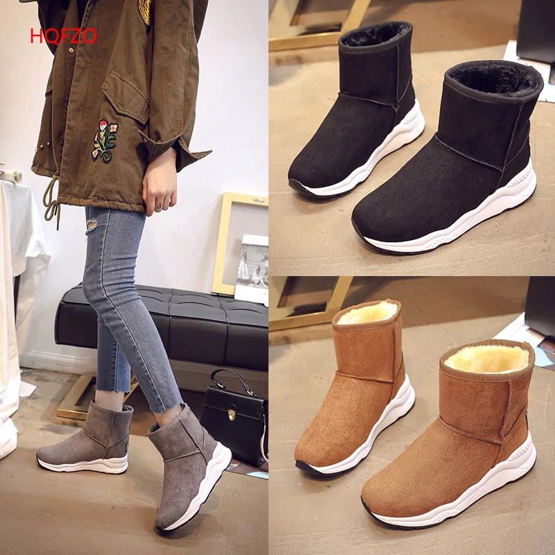 Koop HQFZO Hoge kwaliteit classic vrouwen winter laarzen dames soft comfy snowboots vrouwelijke winter laarzen vrouwen winter schoenen vrouwen laarzen
