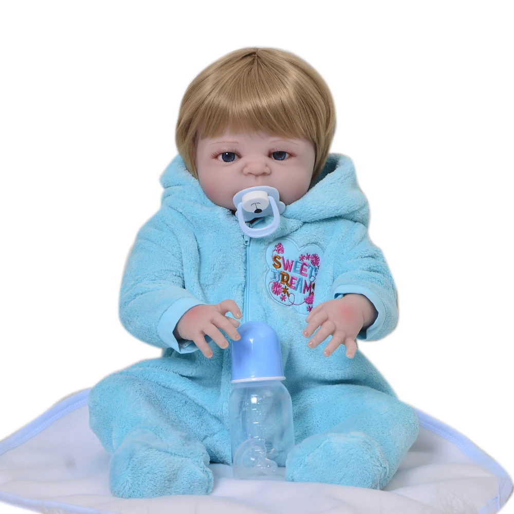 

Bebes Reborn doll 57 cm Realistic Full Silicone 23'' Reborn Baby boy Doll For Sale Lifelike Baby Alive Dolls Kids Playmate gift