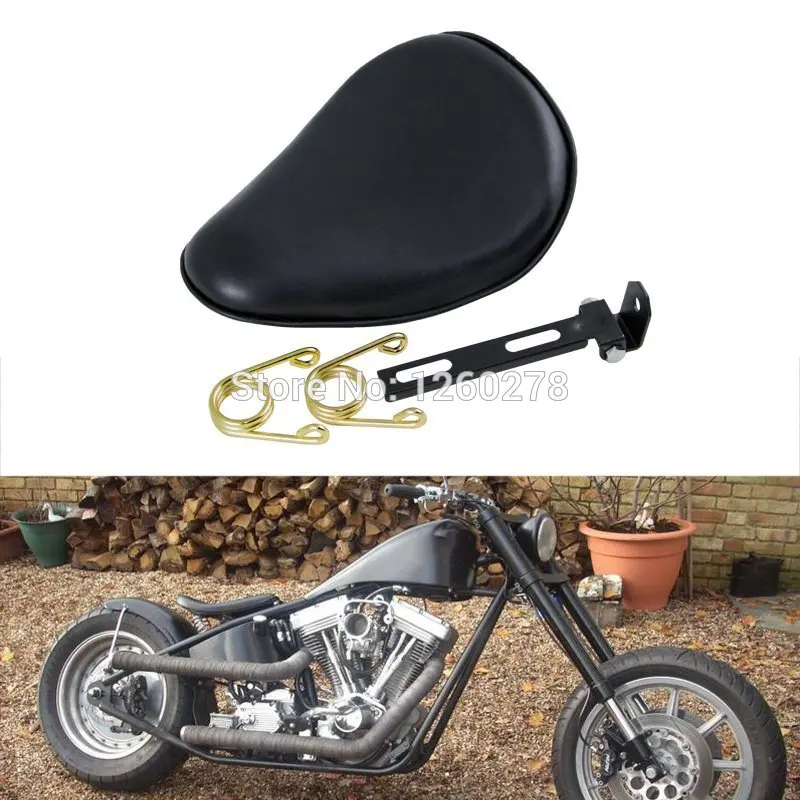 

Motorcycle Leatheroid Torsion-style Spring Leatheroid Solo Seat Universal For Harley Chopper Bobber Sportster