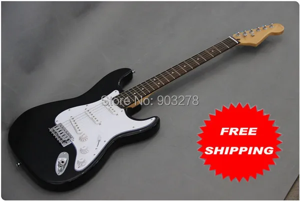 

Glisten New black ST electric guitar free shipping ST05