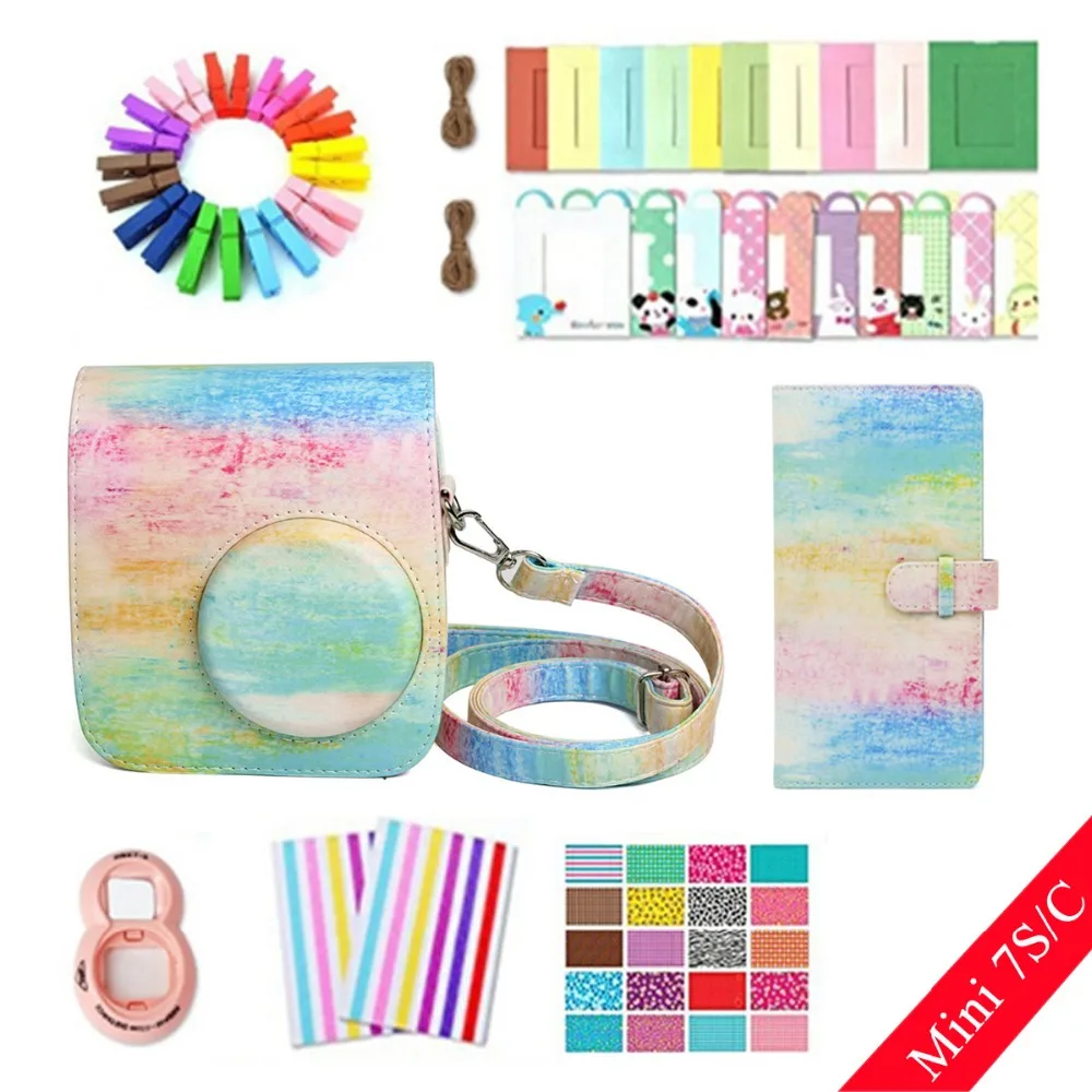 8 in 1 Accessories Set Oil Color case Photo Frame Camera