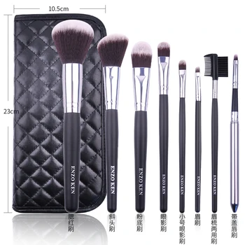 

Makeup Brushes with Case ENZO KEN 8Pcs Synthetic Foundation Powder Blending Concealers Makeup Brushes Set Professional