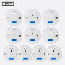 KERUI 10 шт. работает самостоятельно встроенный 85 дБ сирена звук ЖК-датчик СО датчик угарного газа Предупреждение тревоги Детектор