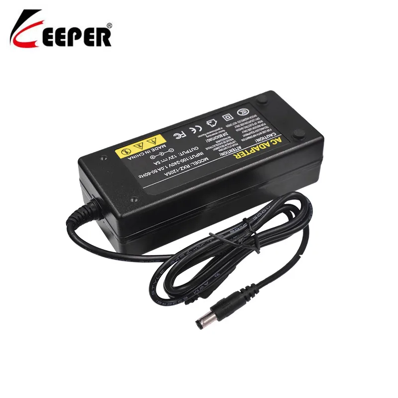 Adaptador de Energia Fonte de Alimentação Emissor de Luz 2.5mm para Cctv Dvr e Diodo Keeper v Conversor dc 12 5a 60 w 5.5mm x 12v5a ac 100 V-240