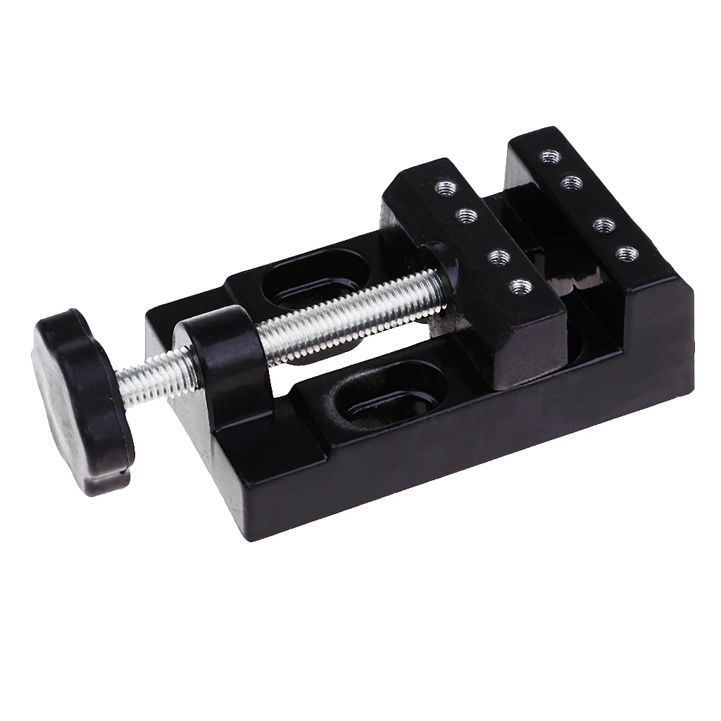 Black Jaw Bench Clamp Mini Drill Press Vice Micro Clip Flat Vise DIY Model Making Building Hand Tools 6x12.5x5cm