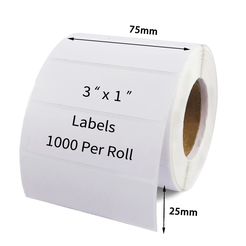 Direct Thermal Label Roll 3x1 3x2 Inches For Zebra 2844 Zp-450 Zp-500 Zp-505, Top Coated, 1 Roll, Thermal Barcode Stickers - Stationery Sticker - ...