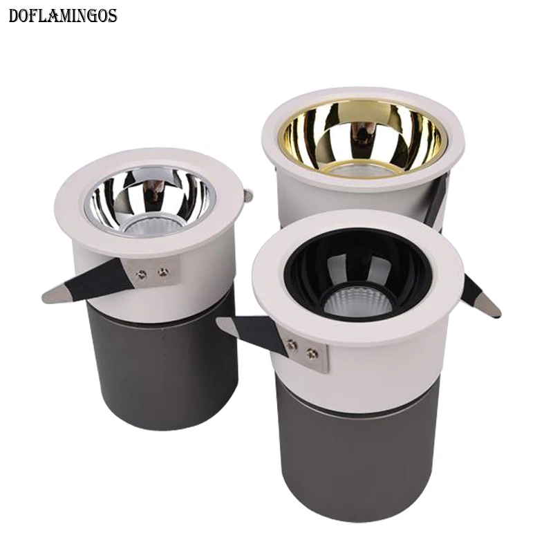 Новинка 5 Вт 10W15W 20 Вт CREE LED Cob светильник для отеля Встраиваемая настенная шайба потолочный светильник для гостиной антибликовый прожектор золотой, серебряный, черный|Комнатные настенные LED -лампы| | АлиЭкспресс