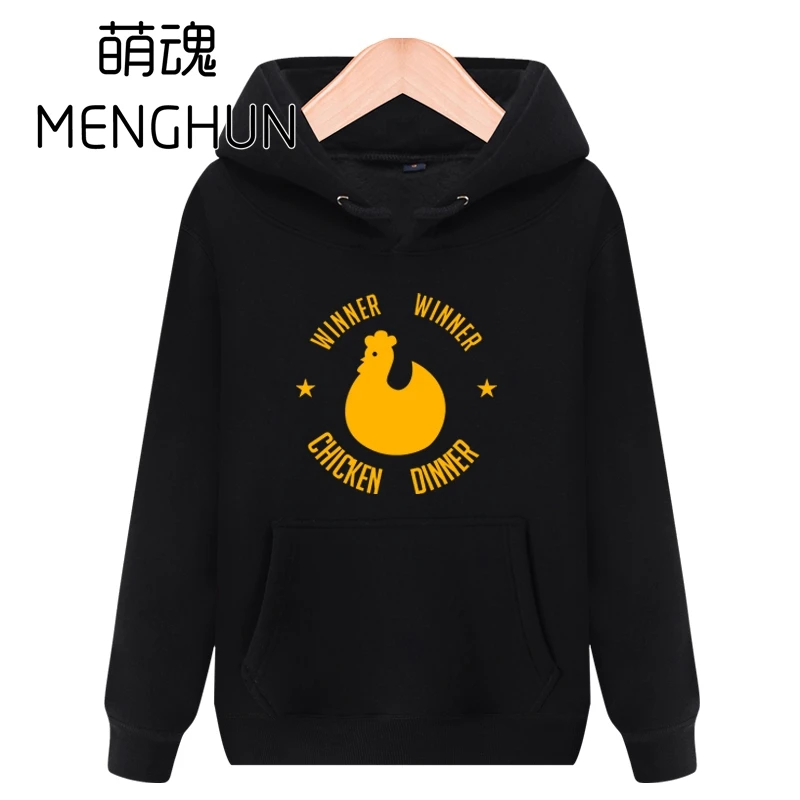 

Cool game PUBG hoodies men's warm Autumn winter hoodies Winner winner chicken dinner new design hoodies gift for game fans ac706