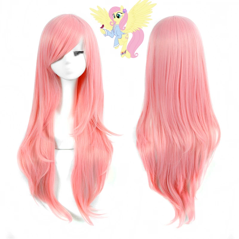 3163 32 дюймов розовый маскарадный парик для вечеринки синтетический длинный прямой сторона расставания парики для женщин волосы высокой температуры волокна