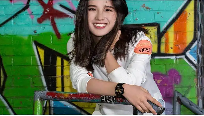 Casio спортивные часы baby-g серии спортивные водонепроницаемые женские часы оранжевого цвета с резиновым ремешком BA-110SN-4A женские часы известного бренда
