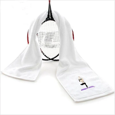 Хлопок белый удлиненный вышитое спортивное полотенце 12 созвездий полотенце банное ручное полотенце для ванной комнаты для дома отеля свадьбы - Цвет: 01