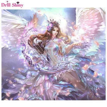 

Resin Diamond embroidery beautiful harp fairy 5d diy diamond painting full square Cross Stitch drill Rhinestone mosaic decor