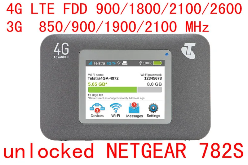 Разблокирована Netgear Aircard 782 s (AC782S) 4G LTE мобильную точку доступа CAT4 Wi-Fi роутера 4G LTE Группа 1/3/7/8 (900/1800/2100/2600 мГц)