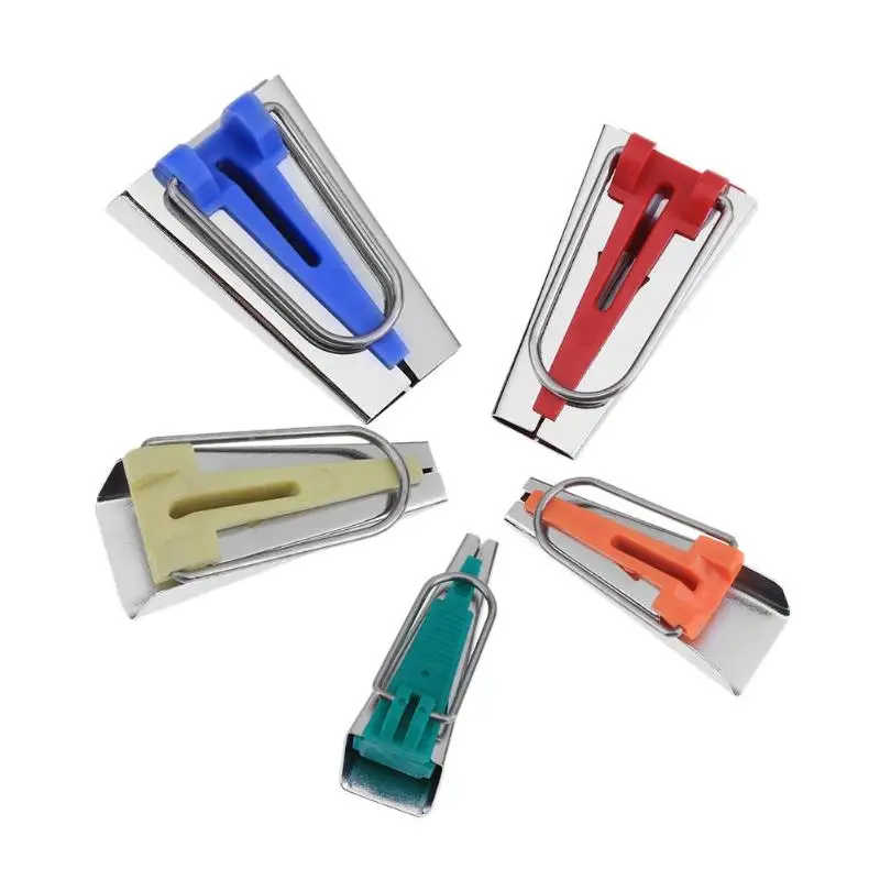 

5pcs Bias Tape Makers Binding Patchwork Quilting Hemming Sewing Accessory DIY Job Foot Case Supplies Hemming Sewing Tools