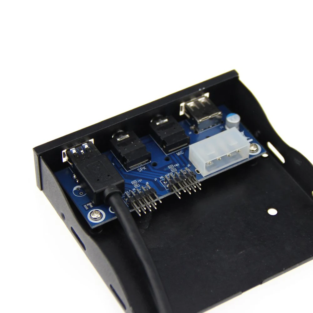 لطيف USB 3.0 2.0 HD الصوت قرص مرن خليج محور Mic PC الجبهة لوحة ملحقات الكمبيوتر