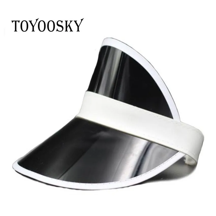 TOYOOSKY 2017 New Fashion Sun Cap Neon Sun Visor Peak Cap Clear Plastic